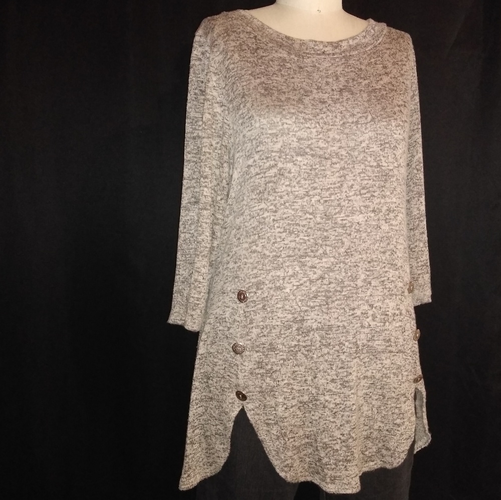 Super soft marbled gray sweater